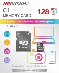 HIKVISION 128GB MICRO SD CLASS10 90MB/20MB HS-TF-C1/128G